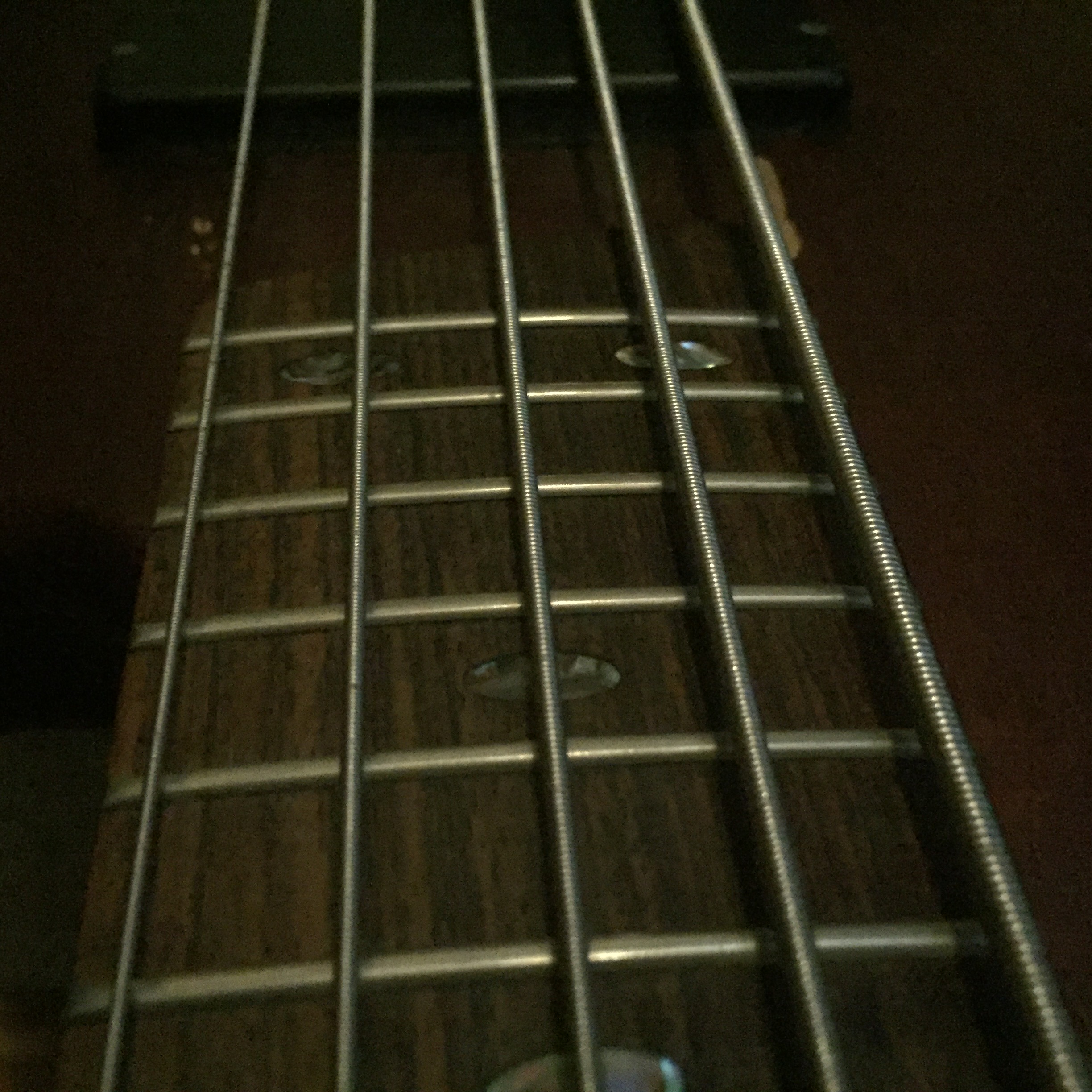 Photo of bass guitar neck